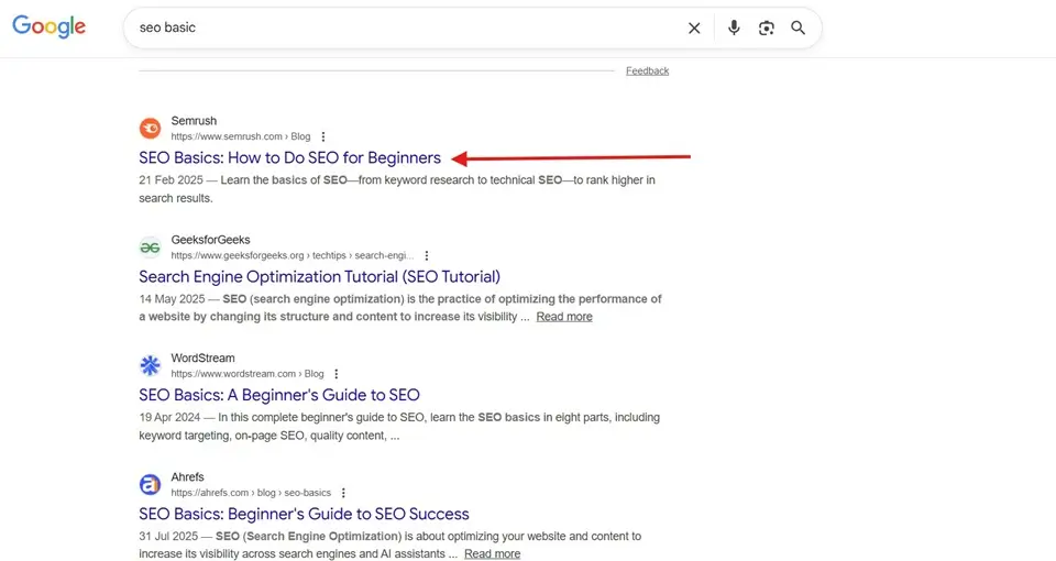 Title Tag Example