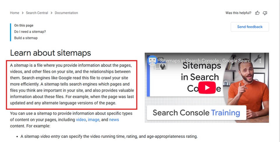 Technical SEO: Google's Sitemap Guide