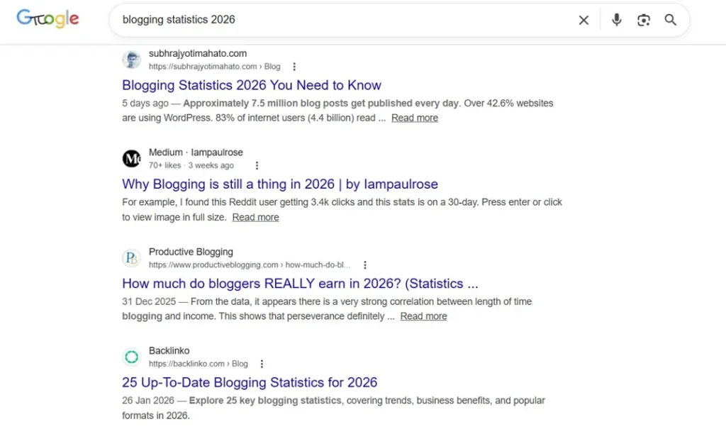 Search Intent: Showing Informational Keyword Example