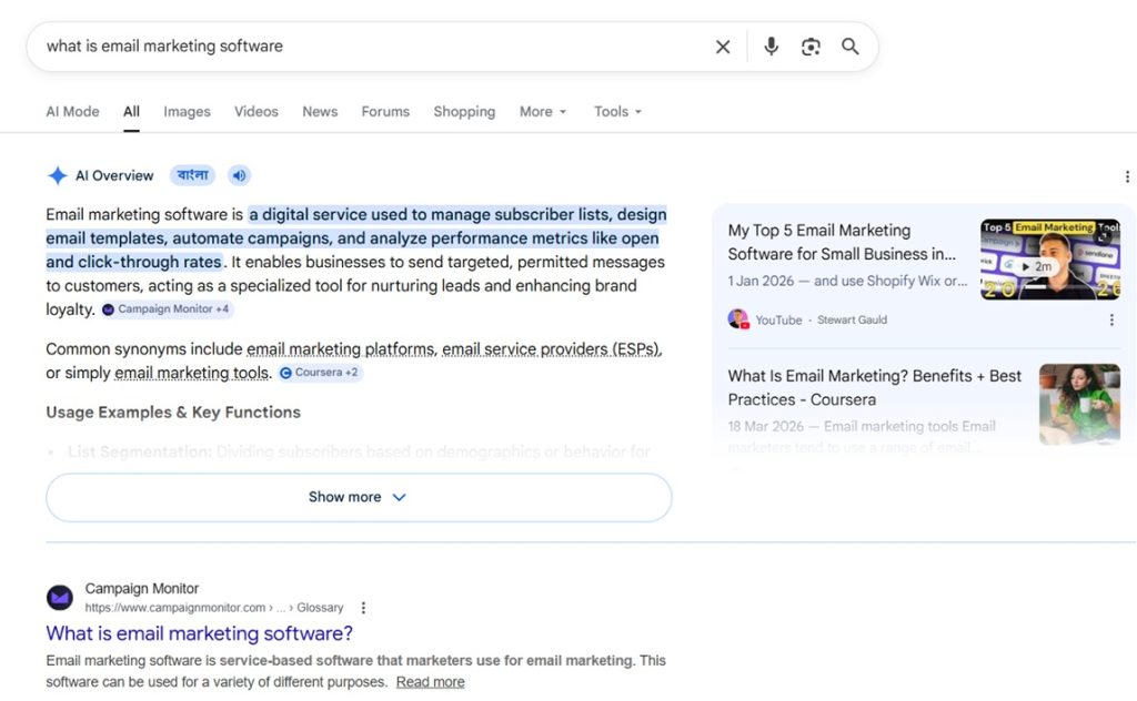 Informational Keyword Example What Is Email Marketing Software