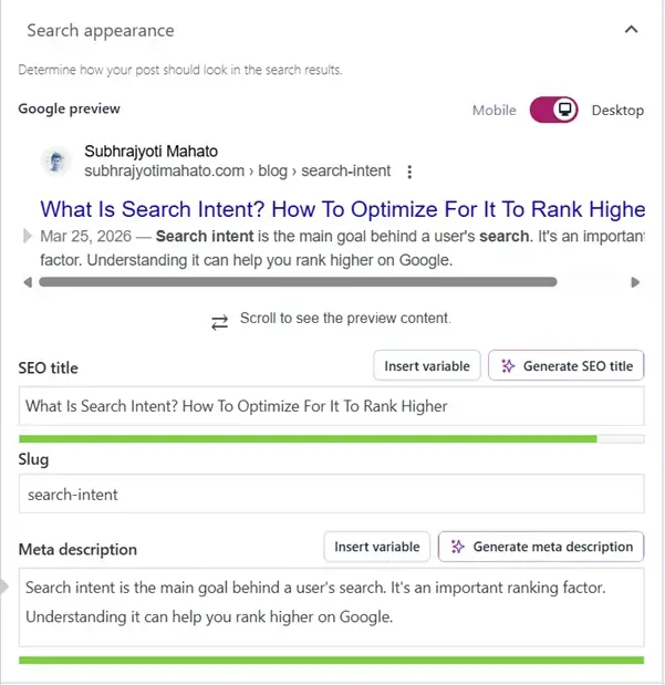 WordPress SEO Title Tag