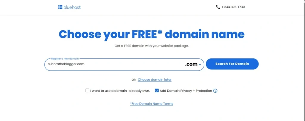 Search For Domain Name On Bluehost